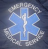 EMS 4½"   Blue Star Of Life With Surrounding Lettering Chest
